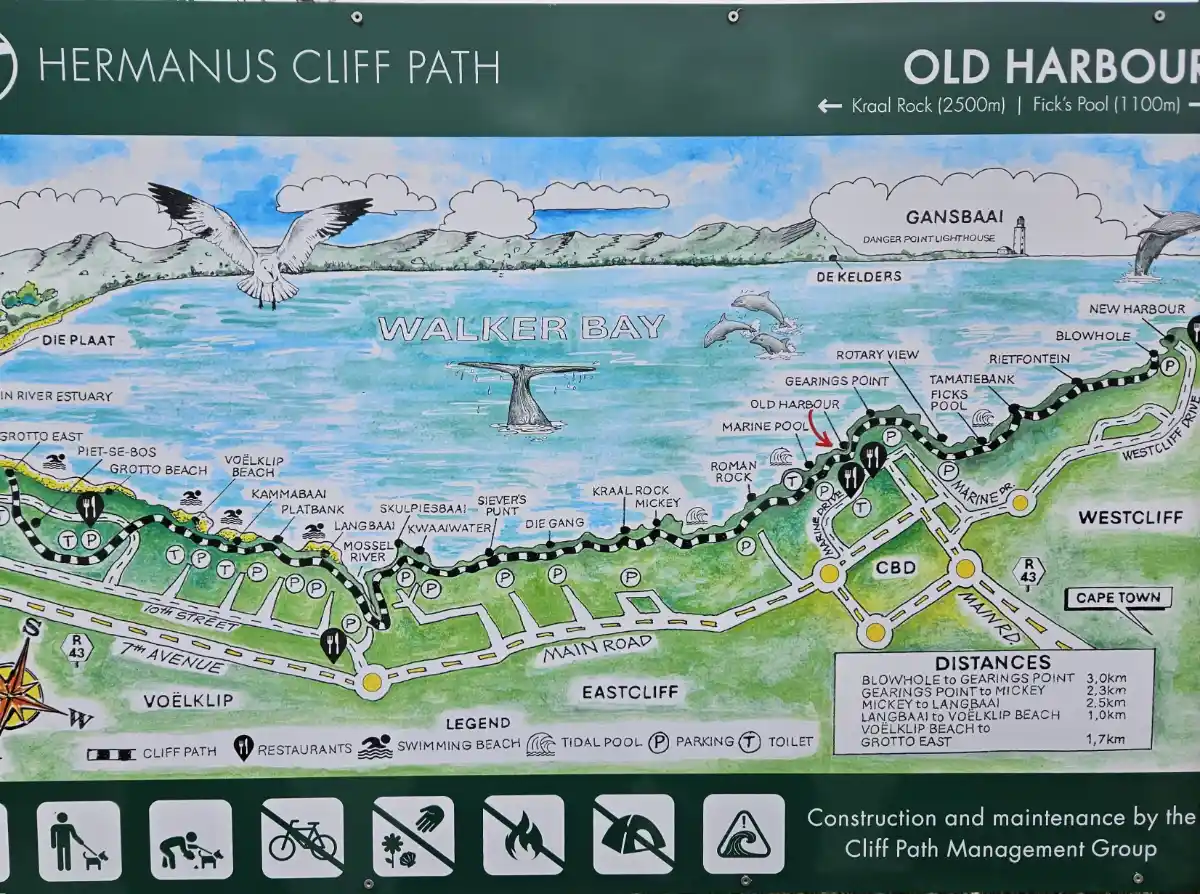 20260808_15494712 Mapa de The Cliff Path en Hermanus