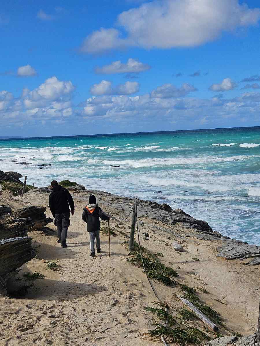 Paseando por Kopi Allen, durante nuestro viaje a Sudafrica con niños